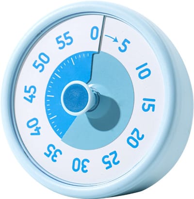 Timer - Visuele aftelling - Digitale regenboogwekker - 60-minutenweergave met geluidssignalen - Levendige kleuren - gemakkelijk af te lezen - Geschikt voor fitness - studie - tijdbeheer - koken - keukentimer - Stil tijdbeheer - blauw Basiskleur
