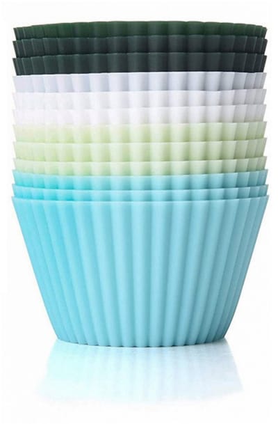 EXCITAT Siliconen Muffinvormpjesset - Siliconen Muffin- en Cupcakevormen - Antiaanbak Cupcakevormpjes - Herbruikbaar - Geschikt voor Cakes, Vla en Pudding - 24 stuks