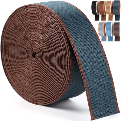 Nylon Singelband - Robuuste Band - Tas Handvatten Maken - Naadloos En Continu - 15 Inch Breed - Pauwblauw