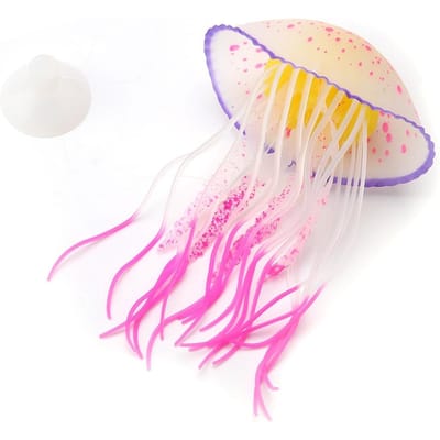 Aquarium Simulatie Siliconen Kunstmatige Kwallen Vis Tank Decoratie Ornament Rood