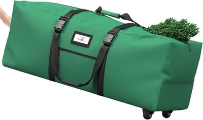 Kerstboom Opbergtas - Kerstdecoratie Tas - Feestelijke Opslag - Met Wielen - 152 x 40 x 71 cm - Groen