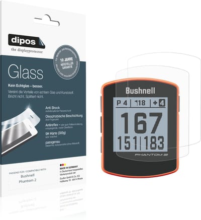 dipos – 2x Matte Pantserfolie geschikt voor Bushnell Phantom 2 | 9H Screenprotector