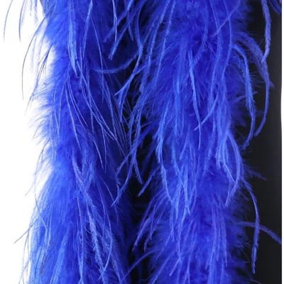 Kleurrijke 1ply Struisvogelveren Boa 2Meter Pluimen Sjaal voor Bruiloft Kleding Decoratie Naaien Ambachten Kostuum Kleding Accessoires L wit