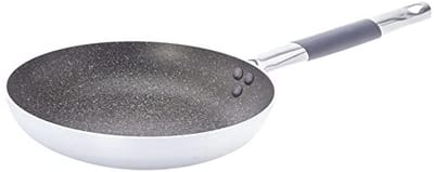 Aluminium Pan 24 cm met Roestvrijstalen Handvat - Duurzaam en Praktisch Keukenaccessoire
