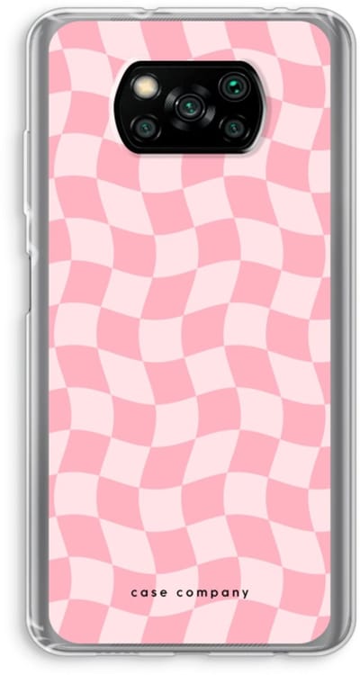 Case Company® - Hoesje geschikt voor Poco X3 Pro hoesje - Grid Roos - Soft Cover Telefoonhoesje - Bescherming aan alle Kanten en Schermrand