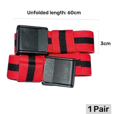 2pcs Manchette de restriction sanguine Bande de restriction du flux sanguin Bande de biceps Croissance musculaire Bande de gym Enveloppements d'entraînement BFR Entraînement des bras black