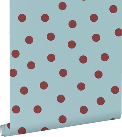 ESTAhome behang stippen blauw en rood - 50 x 900 cm - 132032