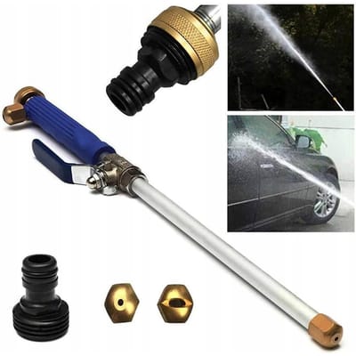 Rosfix Hogedruklans Tuinslang 3/4'' - Aluminium Spuitlans met 2 Spuitmonden - 25 bar, 15 m, 46,5 cm