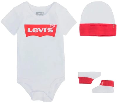 Levi´s ® Kids Classic Batwing Set Wit 0-6 Months Jongen