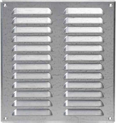 Metalen ventilatierooster vierkant 260x280 mm zink - MR2628Zn