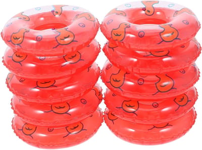 Mini Zwembandjes - Decoratie Zwembandjes - Poppenhuis Decoratie - Hoge Simulatie - 8.5 cm - Rood