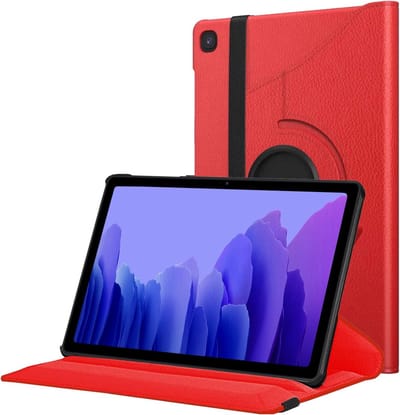 Tablethoes Geschikt voor: Samsung Galaxy Tab A7 10.4 (2020) SM- T500 / T505 / T507 Draaibaar Hoesje - Rotation Tabletcase - Multi stand Case - Rood