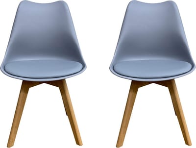 Lina® Bella Eetkamerstoelen - Set van 2 - Woonkamerstoel - Grijs