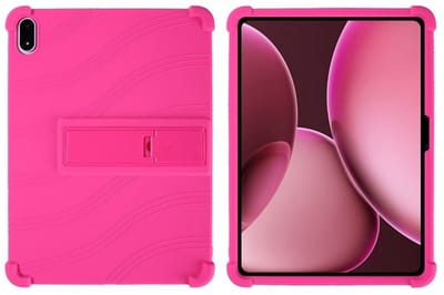 Coverup Tablethoes geschikt voor OnePlus Pad 3 Hoesje - Siliconen Back Cover met Kickstand - Roze