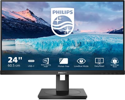 Philips 243S1 - Full HD IPS Monitor - USB-C 65w - RJ45 - 24 inch