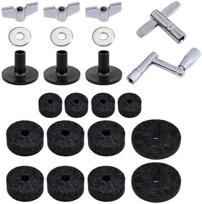 Dailygoods- Cymbal Vervangingsaccessoires Set - Cymbal Stand Tubes - Drum Cymbal EVA Pads - Wing Nuts - Wasmachines - Hoogwaardige Materialen - Drumaccessoires