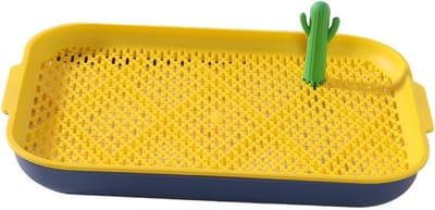 Honden Toilet - Plasbak Puppy - Zindelijkheidstraining - Hoge Kolom Ontwerp - 48.8 x 34.4 cm - Grijs