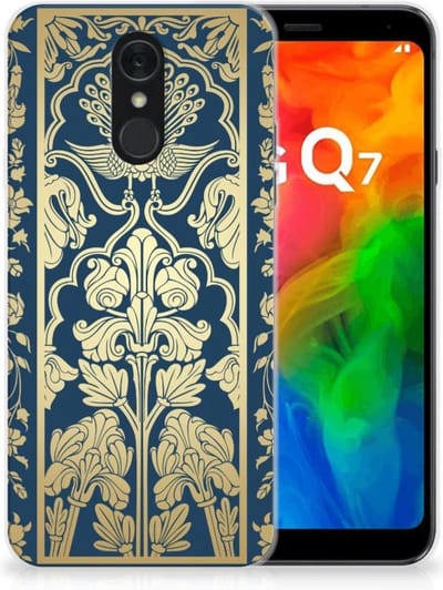 LG Q7 TPU Case Beige Flowers