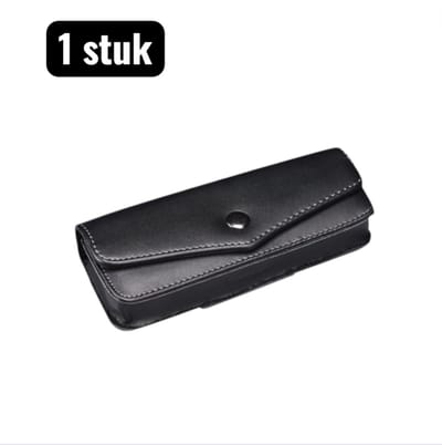 1 stuk - Brillenkokers - PU Leer Leesbril Etui - Zachte Slijtvaste - Bescherming Tegen Krassen en Vervorming - Leesbrillen leren tas - Waterdichte leren etui - Zwart