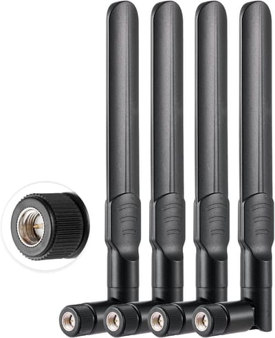 Dubbele Band WiFi Antenne - SMA Antenne Router - Netwerkverbetering - 3dBi Versterking - 15.8CM - Zwart