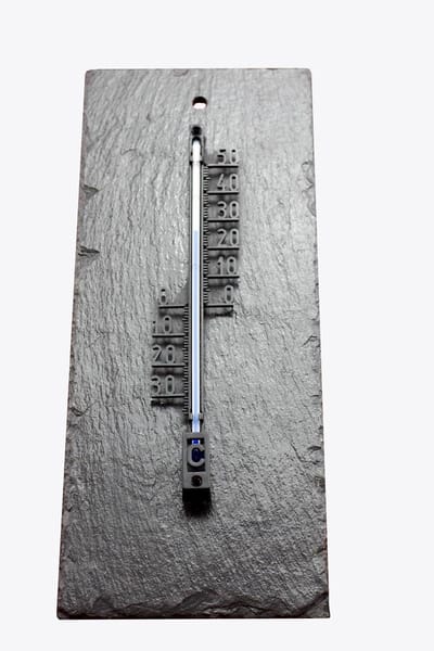 Klassieke Buiten- en Binnenthermometer op Leisteen Plaat - Weerbestendig