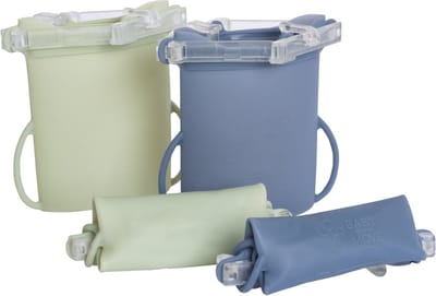 Owego - Yummy Bag - Herbruikbaar bewaarzakje - Moedermelk & voeding - 100% Lekvrij - Geen microplastics, geen BPA - 4pack Nature