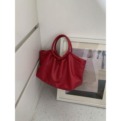 Koreaanse Versie van Gevouwen Wolk Tas Rood Bruiloft Grote Capaciteit Handtas Bruid Bruiloft Tas Veelzijdig Schoudertas Crossbodytas gray