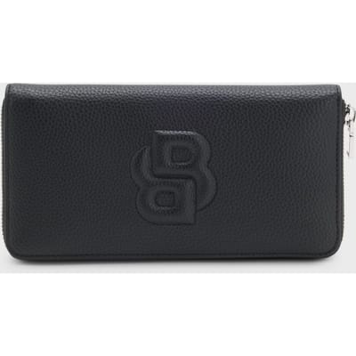 BOSS Portemonnee Anett Ziparound Wallet Black Zwart