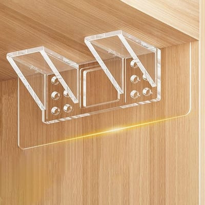 Grote Zelfklevende Haakjes - 6 Stuks, Dubbele Rij, Verstevigd Ontwerp voor Planken, Ideaal voor Wandbevestiging en Organisatie van Huishoudelijke Items