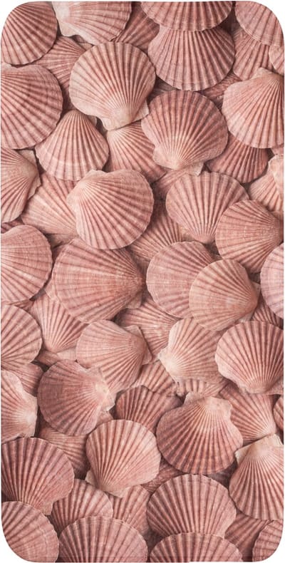 WC mat 60x120 cm - Antislip - Schelpen - Patroon - Roze - Toiletmat - Vloermat - Douchemat - Toilet tapijt - Toiletmatten