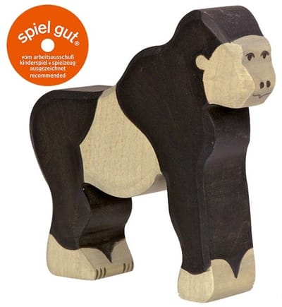 HOLZTIGER Wildernis - Gorilla - 12X3X11Cm - Houten Figuur - Handgemaakt