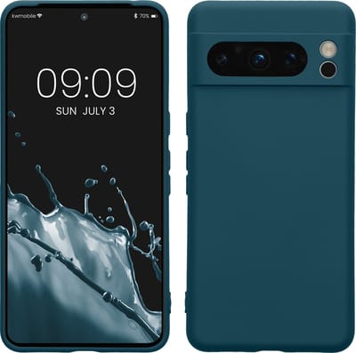 kwmobile telefoonhoesje geschikt voor Google Pixel 8 Pro - Hoesje voor smartphone - Precisie camera uitsnede - TPU back cover in mat petrol