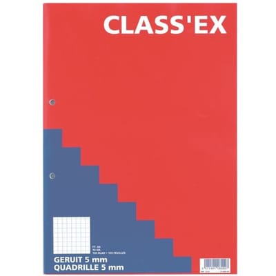 Class'ex cursusblok, geruit 5 mm, blok van 100 vel