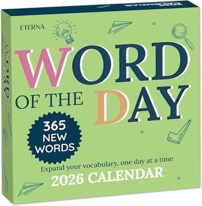 Dagkalender 2026 - Woord van de dag - Dagelijks leren - 365 nieuwe woorden - 116 x 114 cm