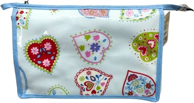 Vagabond - Toilettas - Large Holdall -"Sweetheart" - Afwasbaar - Gelamineerd Katoen - Afmeting: 28 x 8 x 18,5 cm.