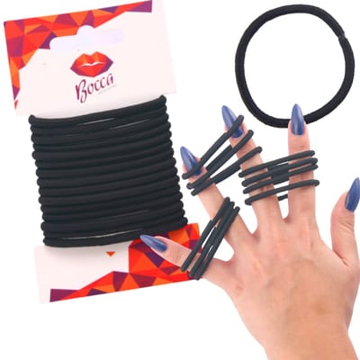Bocca Beauty - Elastiekjes - 15 Stuks - Zwart - Elastische Materialen