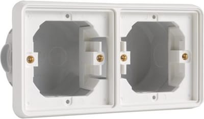 Niko New Hydro - Inbouwkader 2-voudig horizontaal Alpinwit IP55 (701-75000)