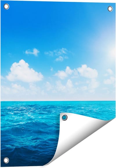 Gards Tuinposter Water Midden op Zee met Zonneschijn - 40x50 cm - Tuindoek - Tuindecoratie - Wanddecoratie buiten - Tuinschilderij
