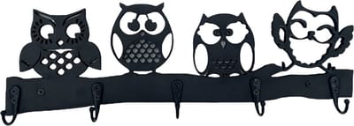 Kinderkapstok - Kapstok kinderen vogels - Kinderkamer haakjes - Zwart - Hout - 5 haken - Met bevestigingsmateriaal - Kapstok hout - Kapstok kids - Sinterklaas cadeautjes - Kerstcadeau - Sinterklaas cadeautjes kind