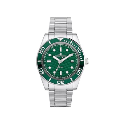Edelstahl herenhorloge Adora Nautic AN2345 – Datumfunctie – 20 bar waterdicht – Quarzuurwerk – Mineraalglas – RVS band met vouwsluiting