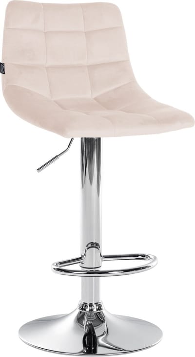 CLP Jerry Barkruk - Zonder armleuning - Met rugleuning - Verstelbaar - Fluweel - Velvet - beige chroom