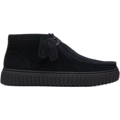 CLARKS Torhill Hi Heren Veterschoenen - Suede - Zwart