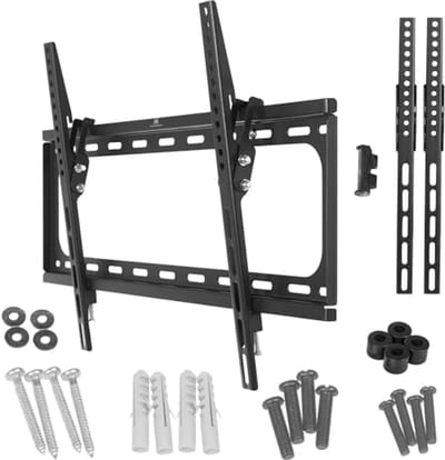 TV Muurbeugel - Universele Beugel - Ruimte Besparen - Platte Montage - 37-80 inch - Zwart