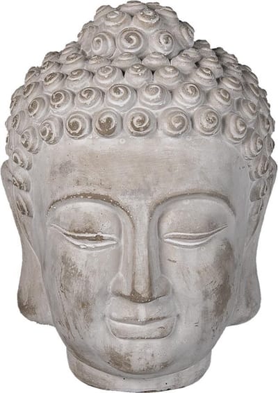 Clayre & Eef Beeld Boeddha 17x17x24 cm Grijs Steen