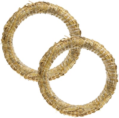 Strokrans knutsel blanco voor decoratieve deur- en tafelkransen 20/4cm