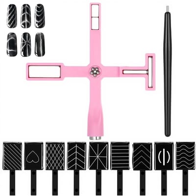 Dailygoods- Magneetnagelmagneetset 11 Stuks - 5-in-1 Geüpgraded - Kattenogen - Nagelmagneten - Siliconen Beschermhoes - Magisch Effect
