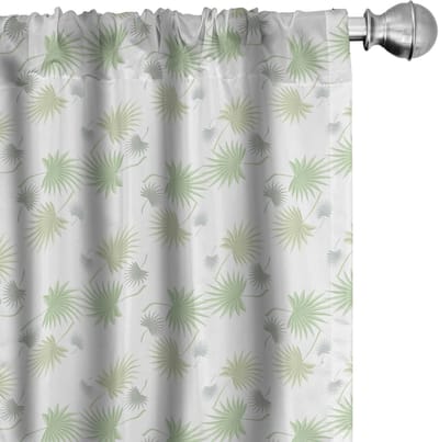 ABAKUHAUS Botanische Voorhangen – 2x75x175 cm – Microvezel – Groen