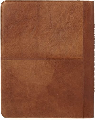 Leren Schrijfmap - 12 inch - Boston - Brandy Cognac
