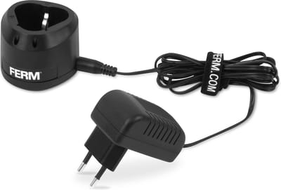 FERM - CDA1139 - Oplaadset - Adapter - met - Laadstation - 12V - voor - CDA1095 - accu - voor - CTM1016 - combitool - OTM1006 - multitool - JSM1026 - decoupeerzaag