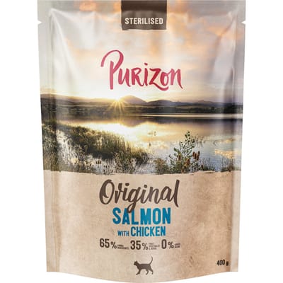 Purizon Gesteriliseerde Adult Zalm met Kip - graanvrij - Nieuw Recept: 400g